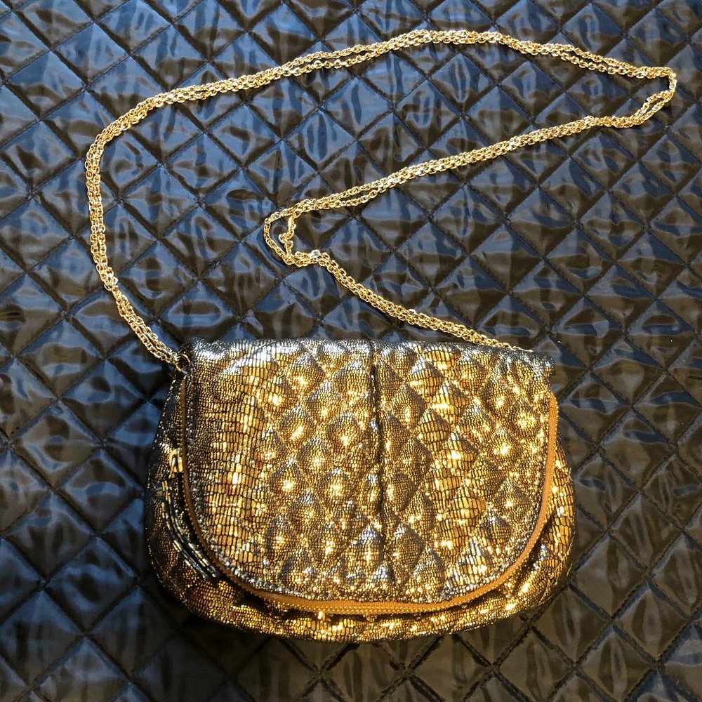 GAP Metallic Snake Embossed Crossbody Bag, NWOT